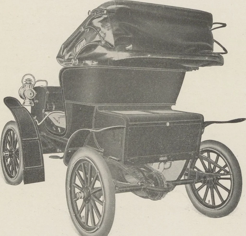 An illustration from The Stevens-Duryea : two cylinder opposed type gasoline autombobile / manufactured by J. Stevens Arms and Tool Company, 1903, leaf 28