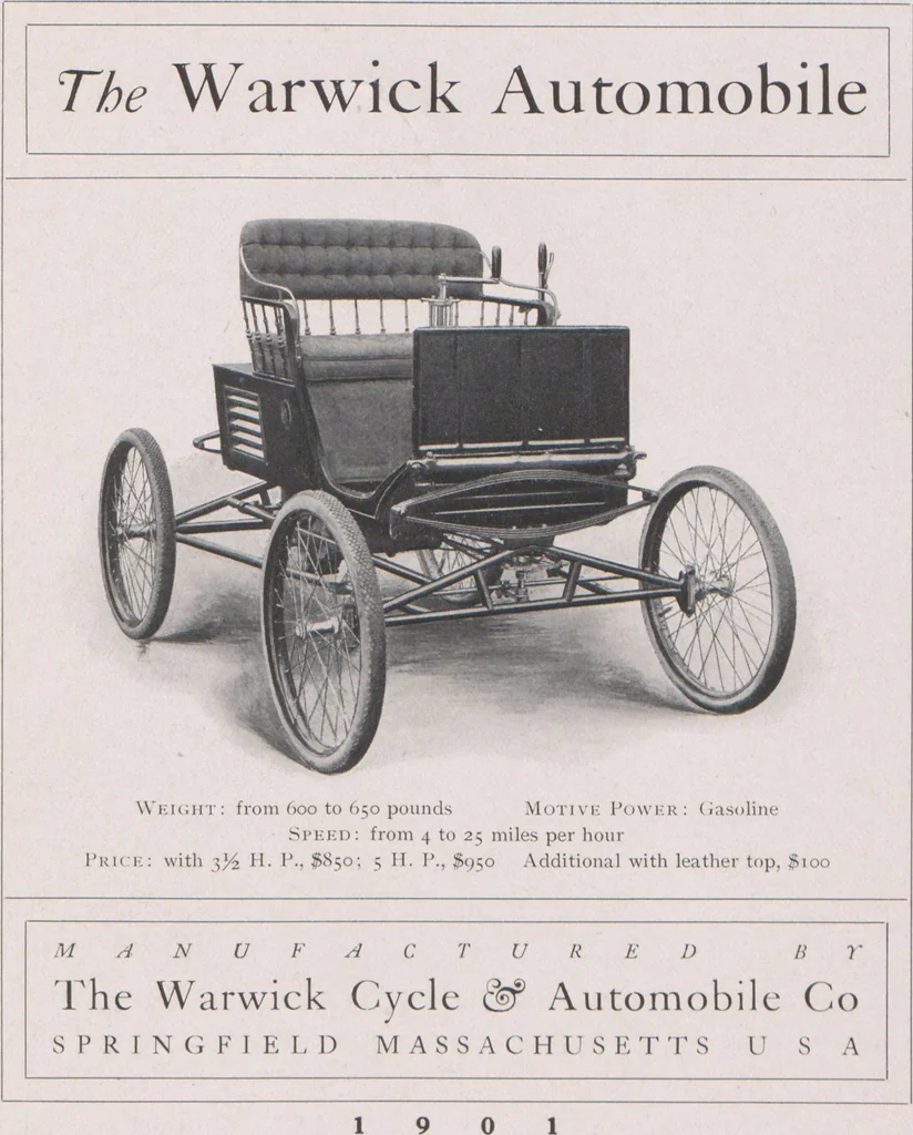 An illustration from The Warwick automobile, 1901, leaf 2