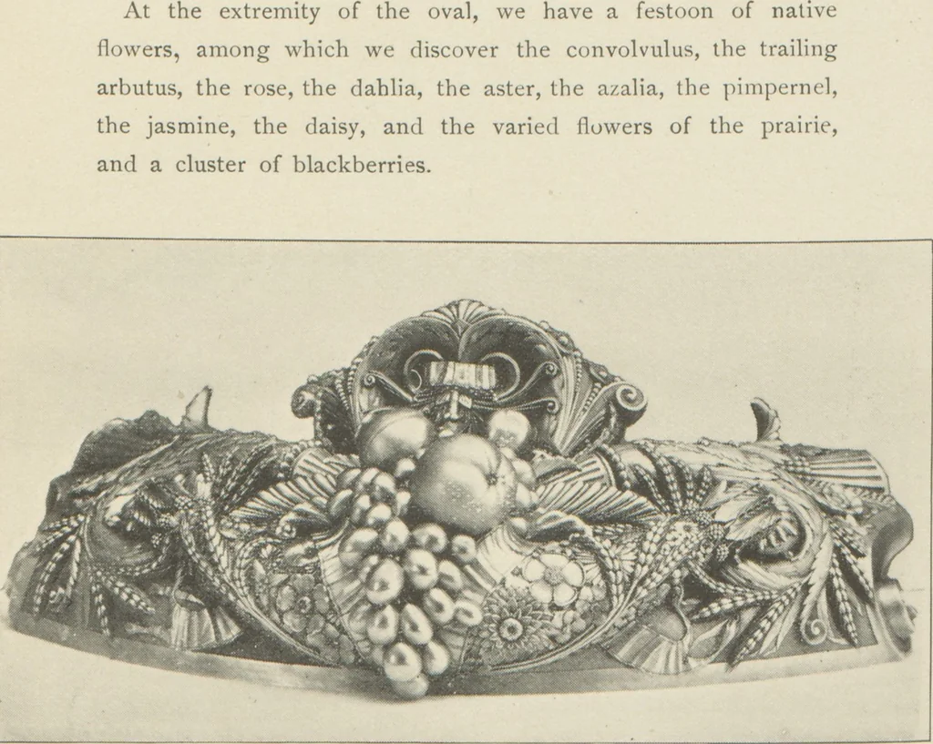 An illustration from The century vase, made in sterling silver by the Gorham M'f'g Co., silversmiths, Broadway and 19th street, New York, (Works at Providence, Rhode Island) : to commemorate the completion of the first century of the Republic of the United States of America, 1876, leaf 6