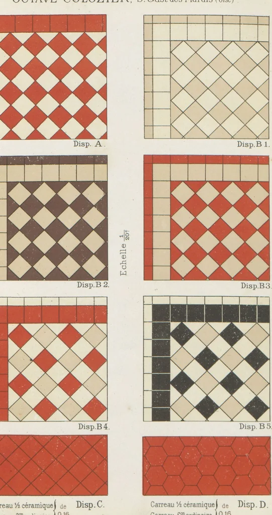 An illustration from Carrelages céramiques / Octave Colozier, S. Just des Marais (Oise), 1906, leaf 22