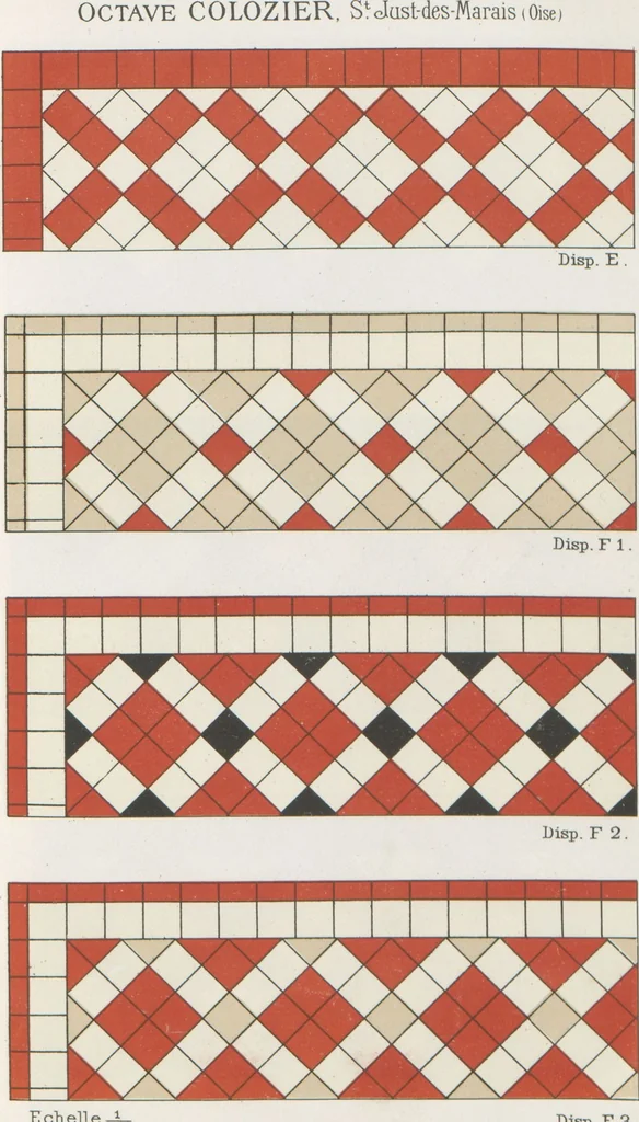 An illustration from Carrelages céramiques / Octave Colozier, S. Just des Marais (Oise), 1906, leaf 23