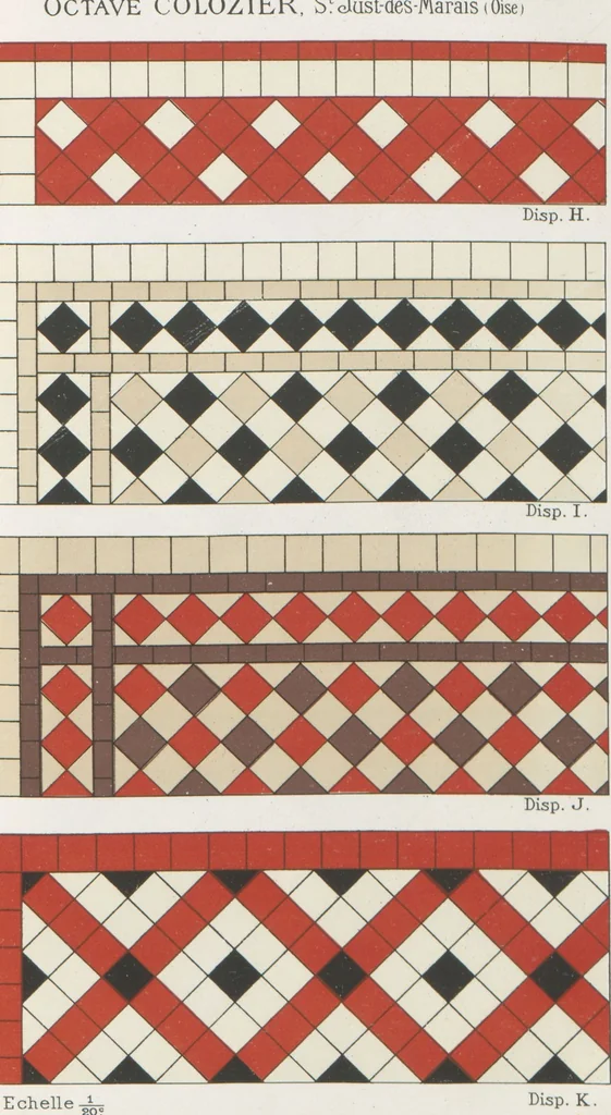 An illustration from Carrelages céramiques / Octave Colozier, S. Just des Marais (Oise), 1906, leaf 25