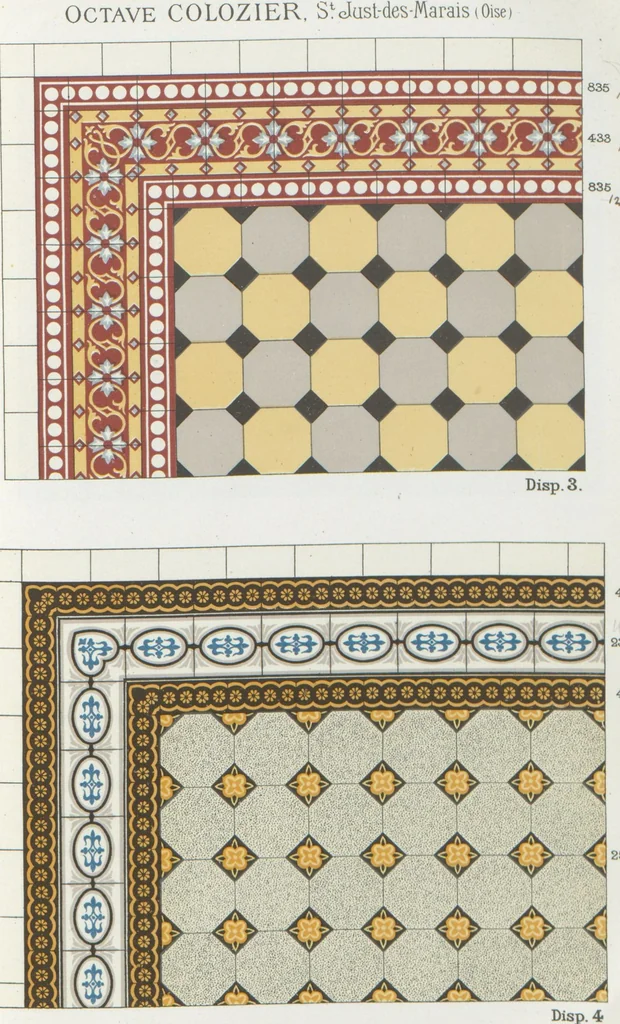 An illustration from Carrelages céramiques / Octave Colozier, S. Just des Marais (Oise), 1906, leaf 32