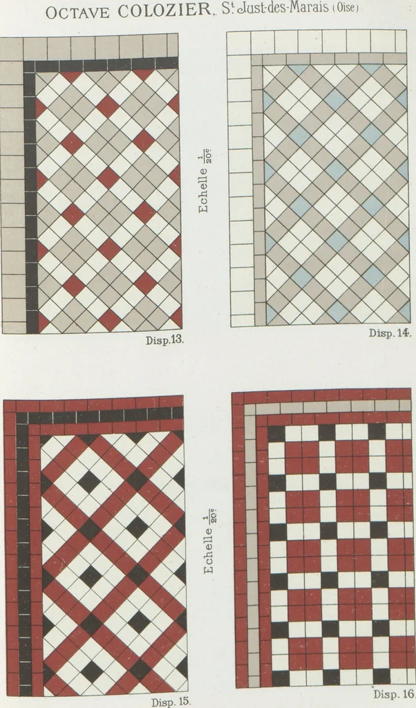 An illustration from Carrelages céramiques / Octave Colozier, S. Just des Marais (Oise), 1906, leaf 38