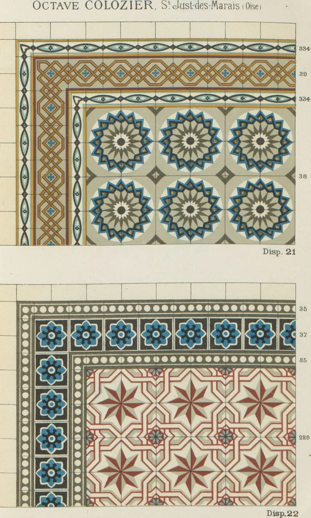 An illustration from Carrelages céramiques / Octave Colozier, S. Just des Marais (Oise), 1906, leaf 41
