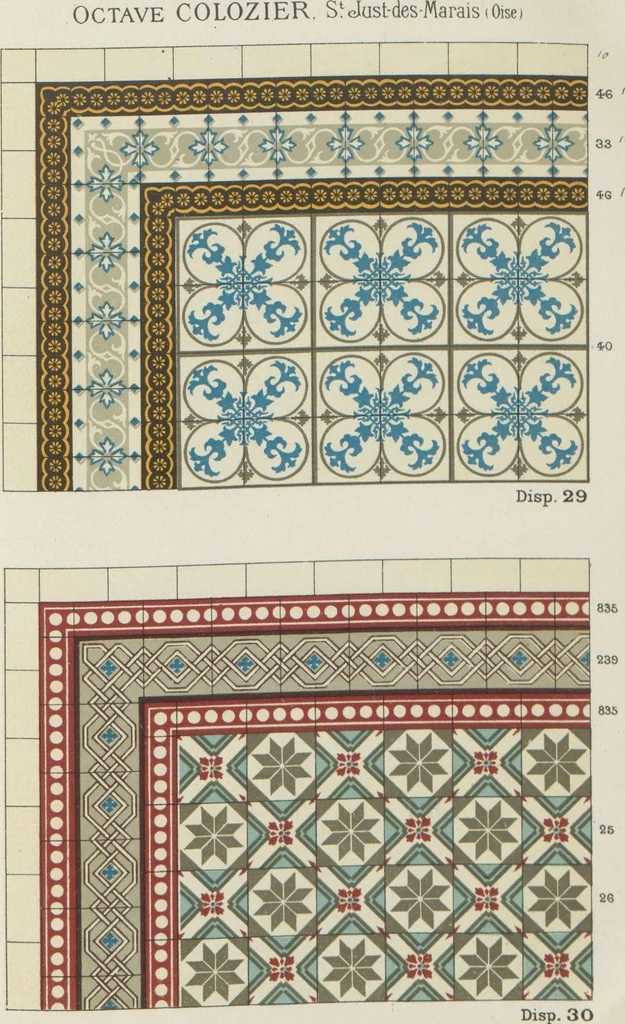 An illustration from Carrelages céramiques / Octave Colozier, S. Just des Marais (Oise), 1906, leaf 45