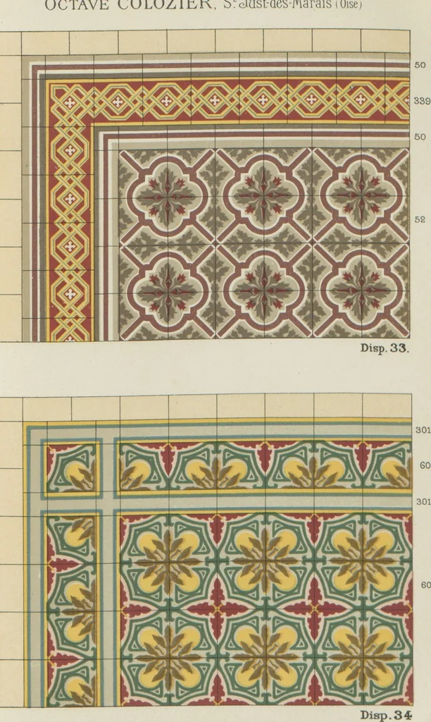 An illustration from Carrelages céramiques / Octave Colozier, S. Just des Marais (Oise), 1906, leaf 47