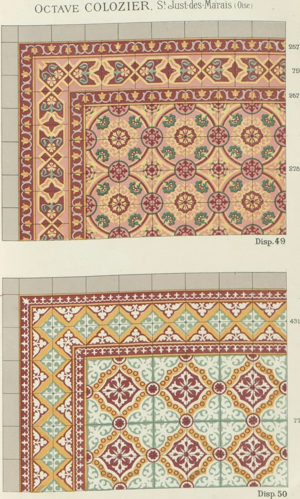 An illustration from Carrelages céramiques / Octave Colozier, S. Just des Marais (Oise), 1906, leaf 55