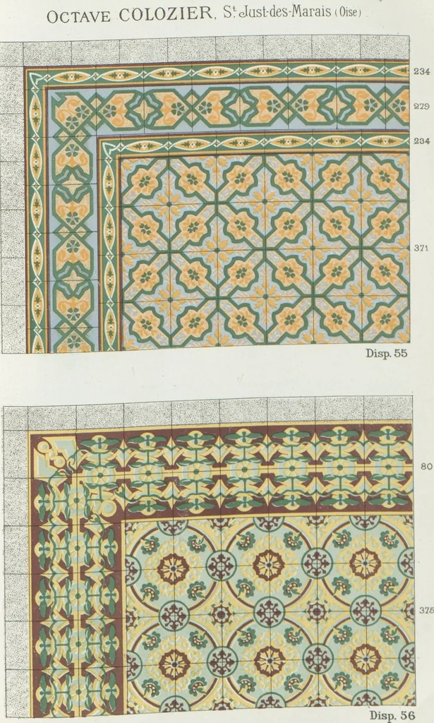 An illustration from Carrelages céramiques / Octave Colozier, S. Just des Marais (Oise), 1906, leaf 58