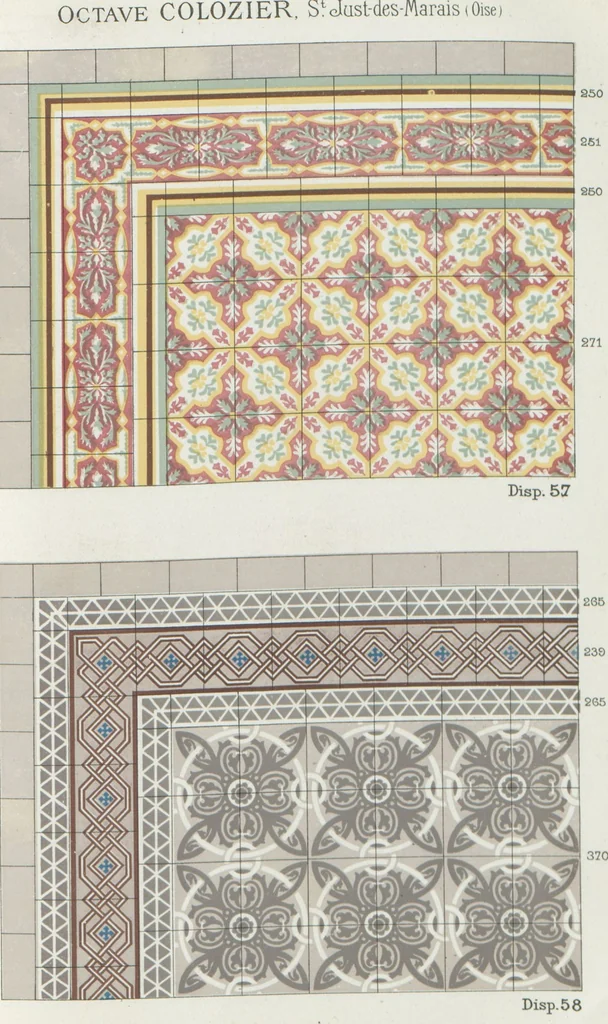 An illustration from Carrelages céramiques / Octave Colozier, S. Just des Marais (Oise), 1906, leaf 59