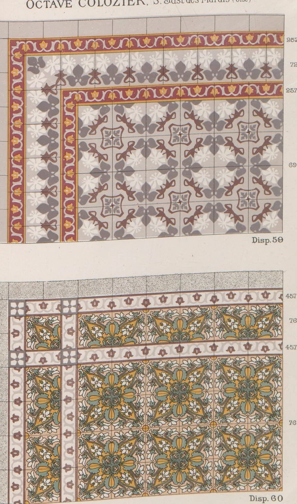 An illustration from Carrelages céramiques / Octave Colozier, S. Just des Marais (Oise), 1906, leaf 60