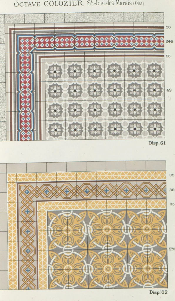 An illustration from Carrelages céramiques / Octave Colozier, S. Just des Marais (Oise), 1906, leaf 61