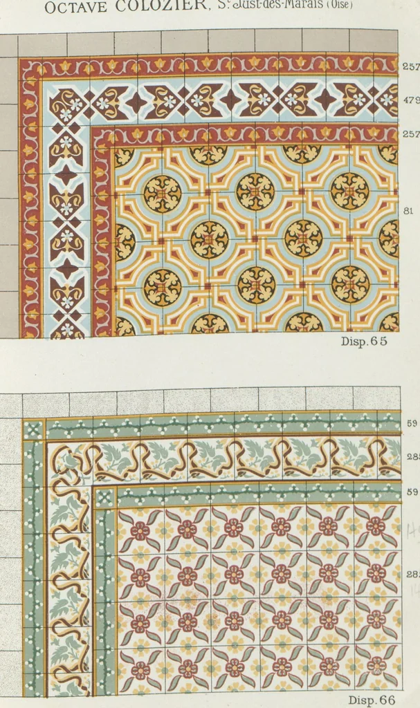 An illustration from Carrelages céramiques / Octave Colozier, S. Just des Marais (Oise), 1906, leaf 63