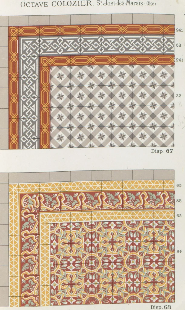 An illustration from Carrelages céramiques / Octave Colozier, S. Just des Marais (Oise), 1906, leaf 64