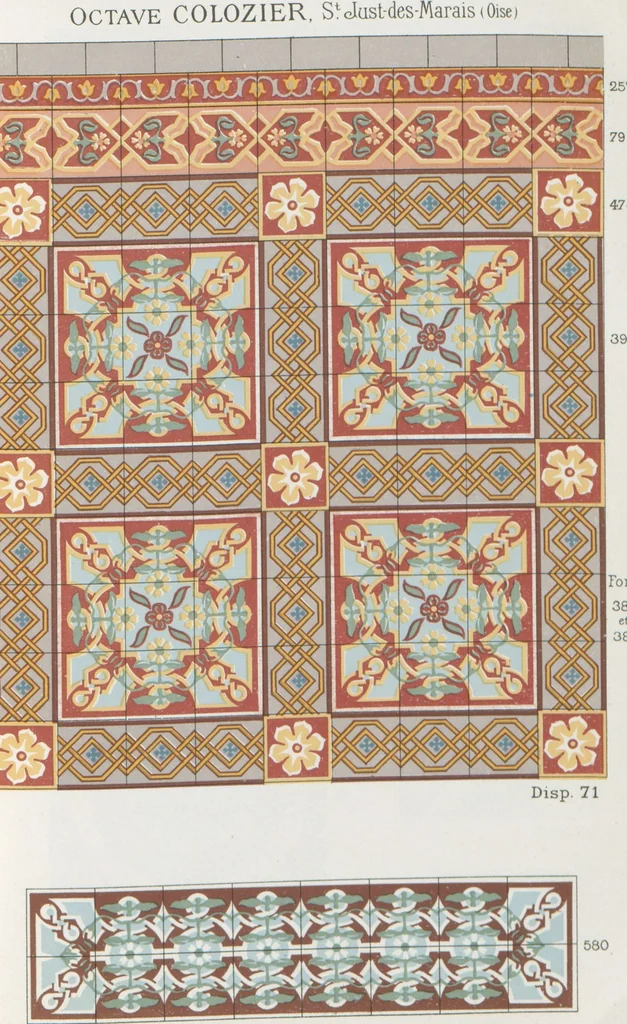 An illustration from Carrelages céramiques / Octave Colozier, S. Just des Marais (Oise), 1906, leaf 66