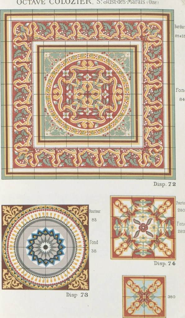 An illustration from Carrelages céramiques / Octave Colozier, S. Just des Marais (Oise), 1906, leaf 67