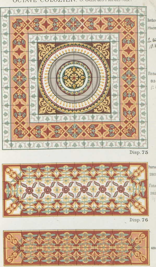 An illustration from Carrelages céramiques / Octave Colozier, S. Just des Marais (Oise), 1906, leaf 68