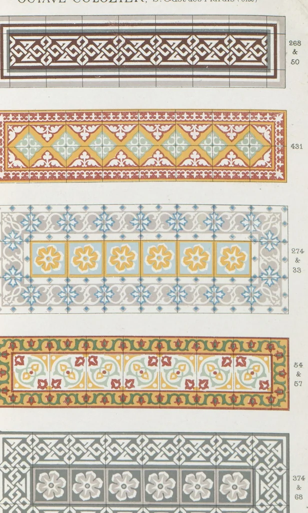 An illustration from Carrelages céramiques / Octave Colozier, S. Just des Marais (Oise), 1906, leaf 69
