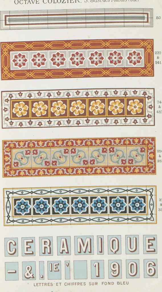 An illustration from Carrelages céramiques / Octave Colozier, S. Just des Marais (Oise), 1906, leaf 70