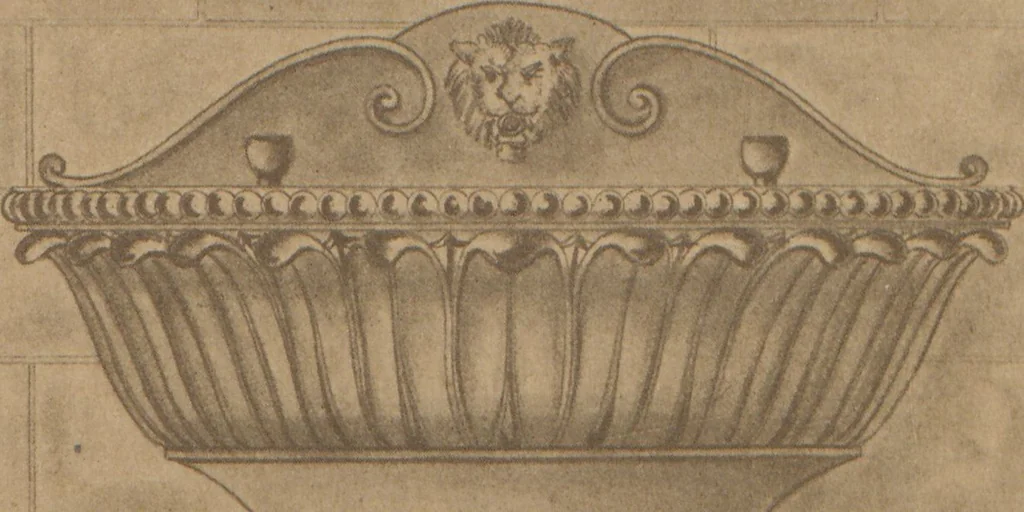 An illustration from Sanitary drinking fountains, 1911, leaf 1