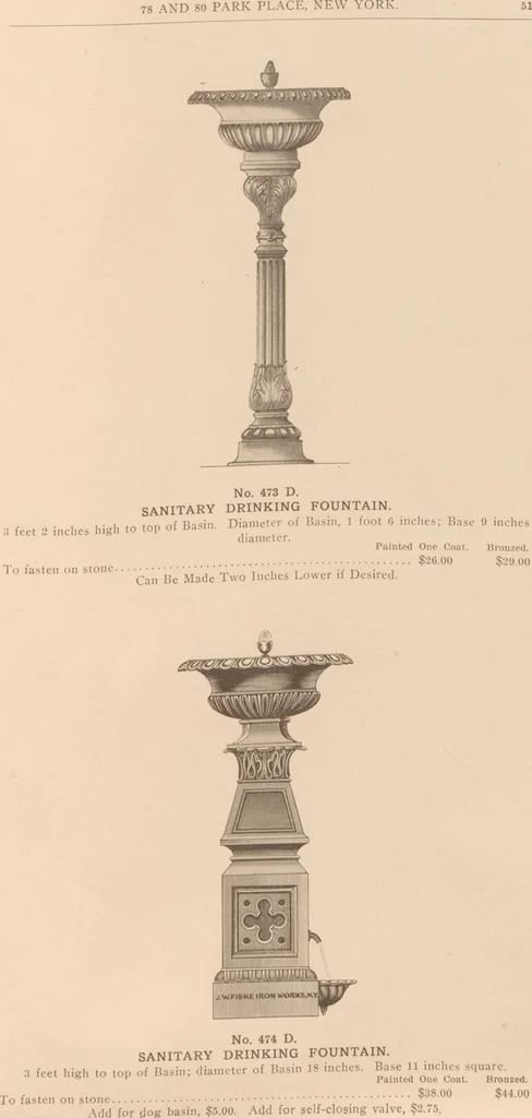 An illustration from Sanitary drinking fountains, 1911, leaf 52