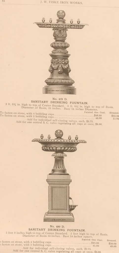 An illustration from Sanitary drinking fountains, 1911, leaf 55