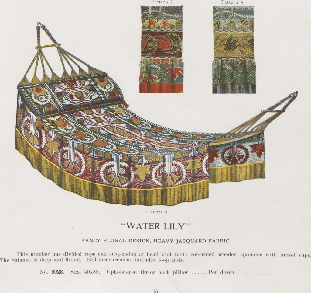 An illustration from Hammocks : couch hammocks, stands, ropes, chains, hooks and attachments, 1918, leaf 10