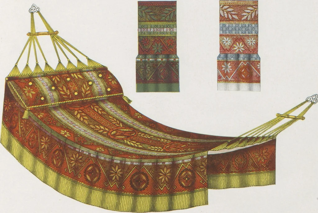 An illustration from Hammocks : couch hammocks, stands, ropes, chains, hooks and attachments, 1918, leaf 12