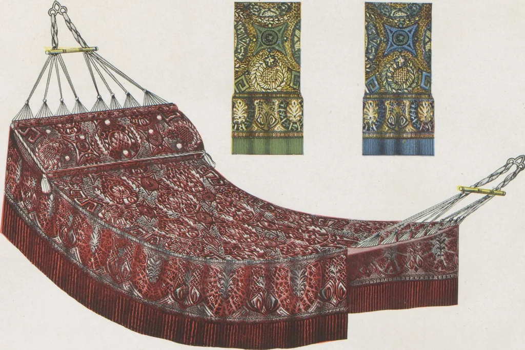 An illustration from Hammocks : couch hammocks, stands, ropes, chains, hooks and attachments, 1918, leaf 3