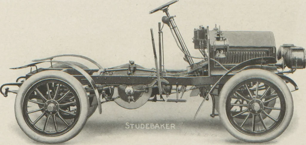 An illustration from Gasoline and electric automobiles / made by Studebaker Automobile Company, 1905, leaf 11