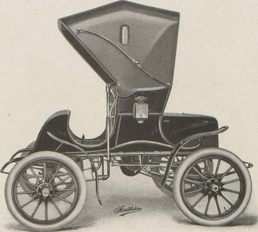 An illustration from Gasoline and electric automobiles / made by Studebaker Automobile Company, 1905, leaf 19