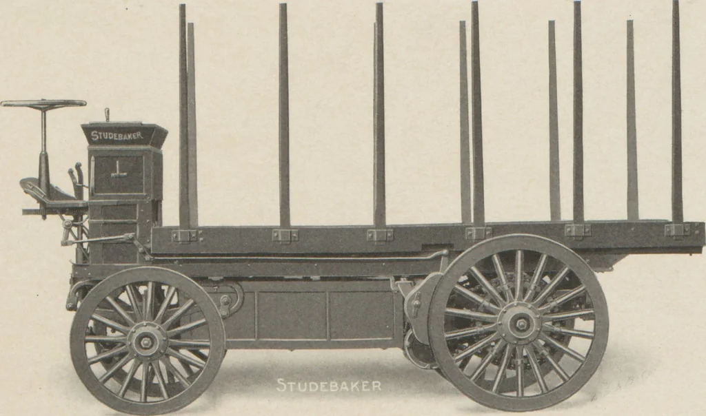 An illustration from Gasoline and electric automobiles / made by Studebaker Automobile Company, 1905, leaf 28
