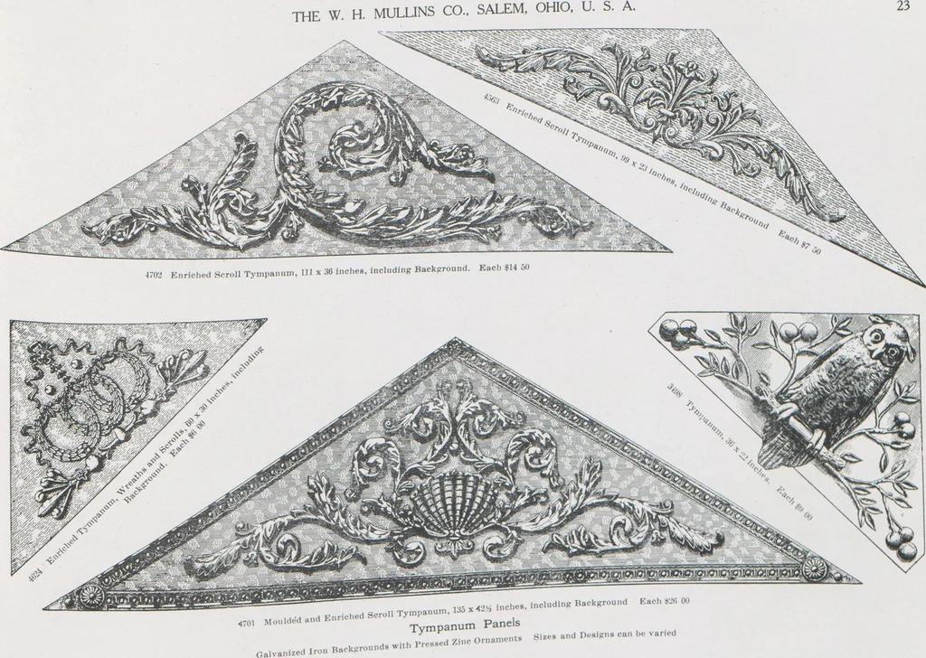 An illustration from Architectural sheet metal work / W.H. Mullins Co, 1909, leaf 25