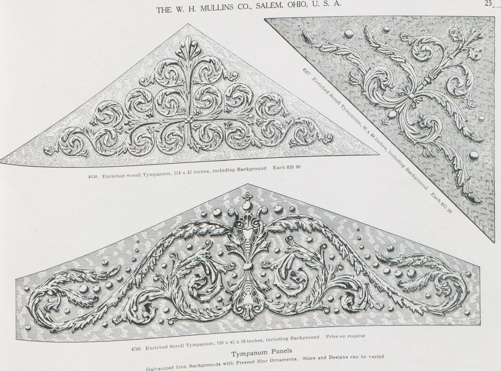 An illustration from Architectural sheet metal work / W.H. Mullins Co, 1909, leaf 27