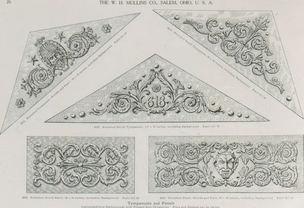 An illustration from Architectural sheet metal work / W.H. Mullins Co, 1909, leaf 28