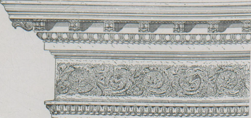An illustration from Architectural sheet metal work / W.H. Mullins Co, 1909, leaf 44