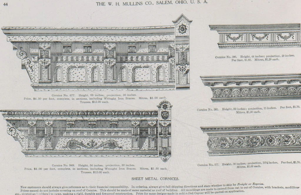 An illustration from Architectural sheet metal work / W.H. Mullins Co, 1909, leaf 46