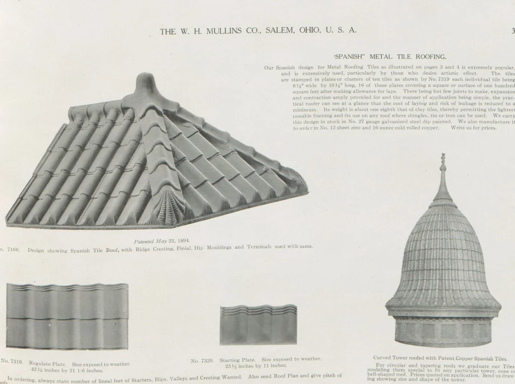 An illustration from Architectural sheet metal work / W.H. Mullins Co, 1909, leaf 5