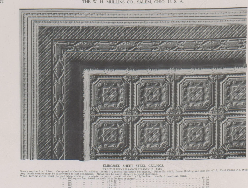 An illustration from Architectural sheet metal work / W.H. Mullins Co, 1909, leaf 74