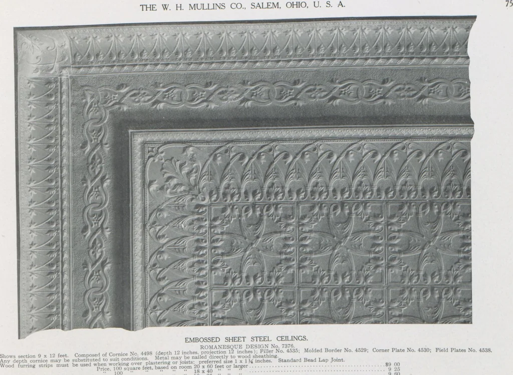 An illustration from Architectural sheet metal work / W.H. Mullins Co, 1909, leaf 77