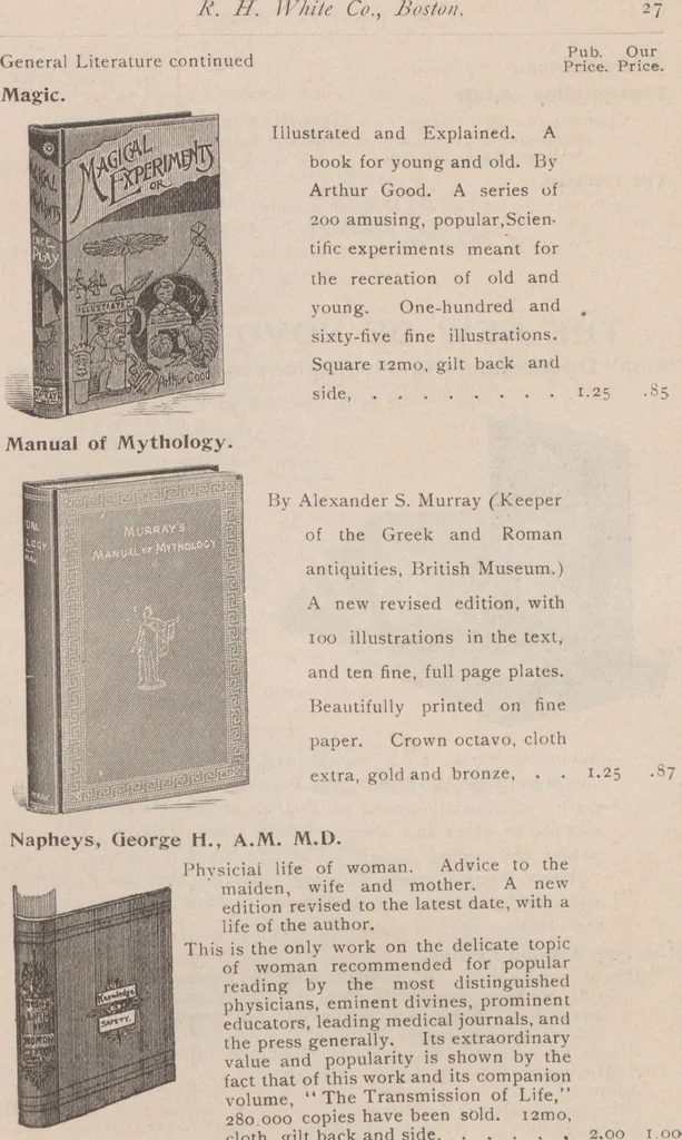 An illustration from Catalogue of miscellaneous and standard books, 1897-8 / R.H. White Co, 1897, leaf 29