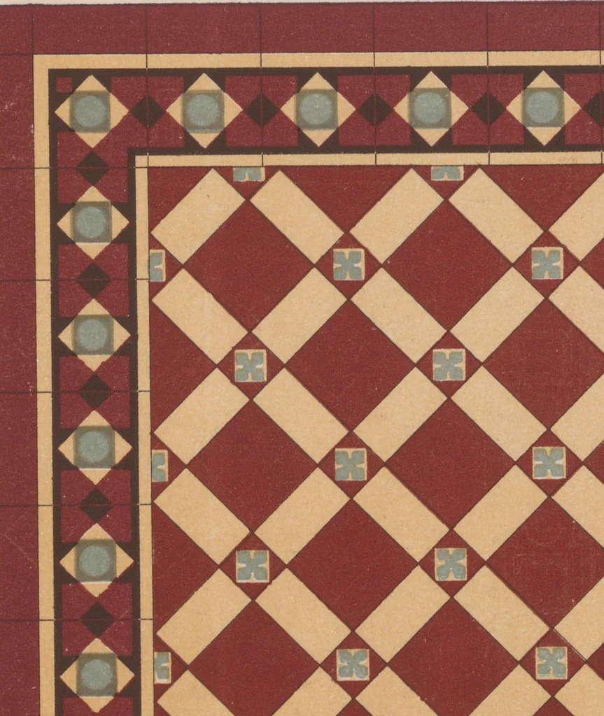 An illustration from Carrelages en grès céramique vitrifié unis de toutes nuances et à dessins, 1890, leaf 24