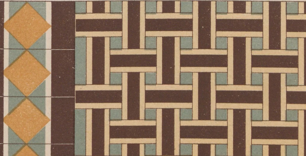 An illustration from Carrelages en grès céramique vitrifié unis de toutes nuances et à dessins, 1890, leaf 33