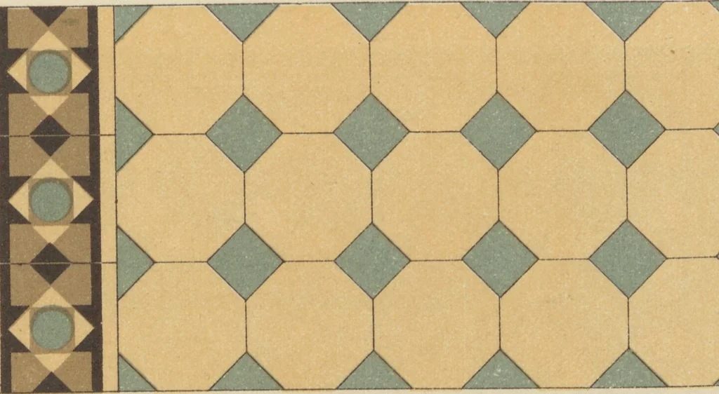 An illustration from Carrelages en grès céramique vitrifié unis de toutes nuances et à dessins, 1890, leaf 6