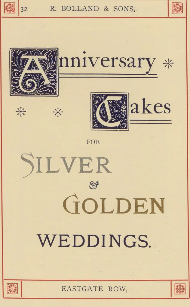 An illustration from R. Bolland & Sons' illustrated list of bride cakes, 1890, leaf 34