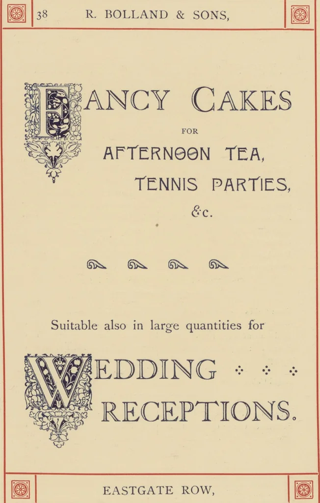 An illustration from R. Bolland & Sons' illustrated list of bride cakes, 1890, leaf 40