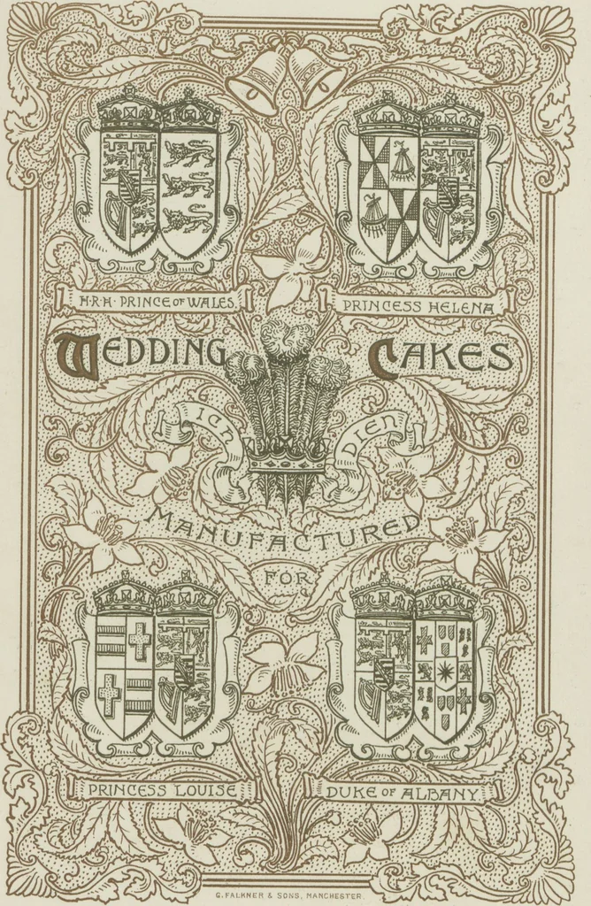 An illustration from R. Bolland & Sons' illustrated list of bride cakes, 1890, leaf 48
