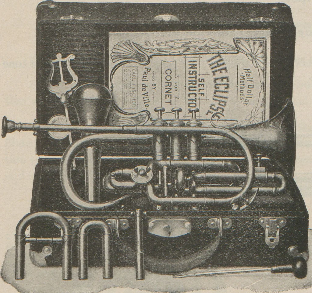 An illustration from Carl Fischer new competition catalog of band instruments and specialities pertaining to military bands, 1919, leaf 11