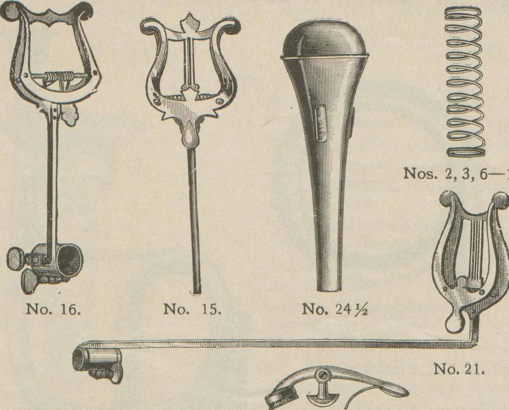 An illustration from Carl Fischer new competition catalog of band instruments and specialities pertaining to military bands, 1919, leaf 28