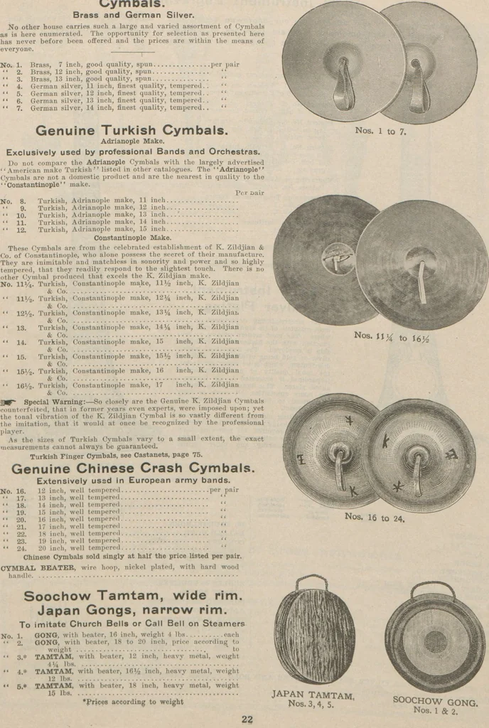 An illustration from Carl Fischer new competition catalog of band instruments and specialities pertaining to military bands, 1919, leaf 30